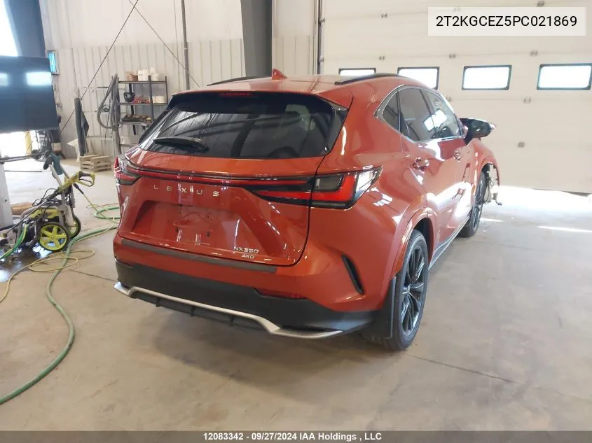 2023 Lexus Nx 350 VIN: 2T2KGCEZ5PC021869 Lot: 12083342