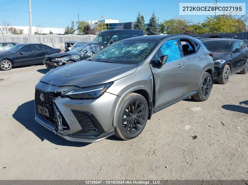 2023 Lexus Nx 350 VIN: 2T2KGCEZ8PC027195 Lot: 12129247