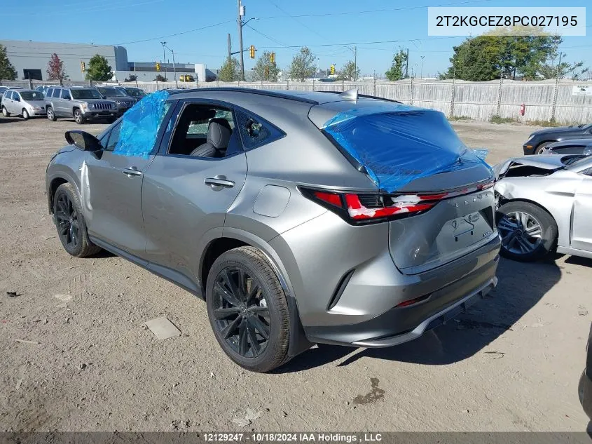 2023 Lexus Nx 350 VIN: 2T2KGCEZ8PC027195 Lot: 12129247