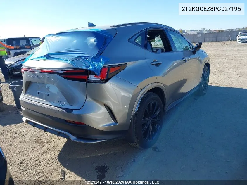 2023 Lexus Nx 350 VIN: 2T2KGCEZ8PC027195 Lot: 12129247