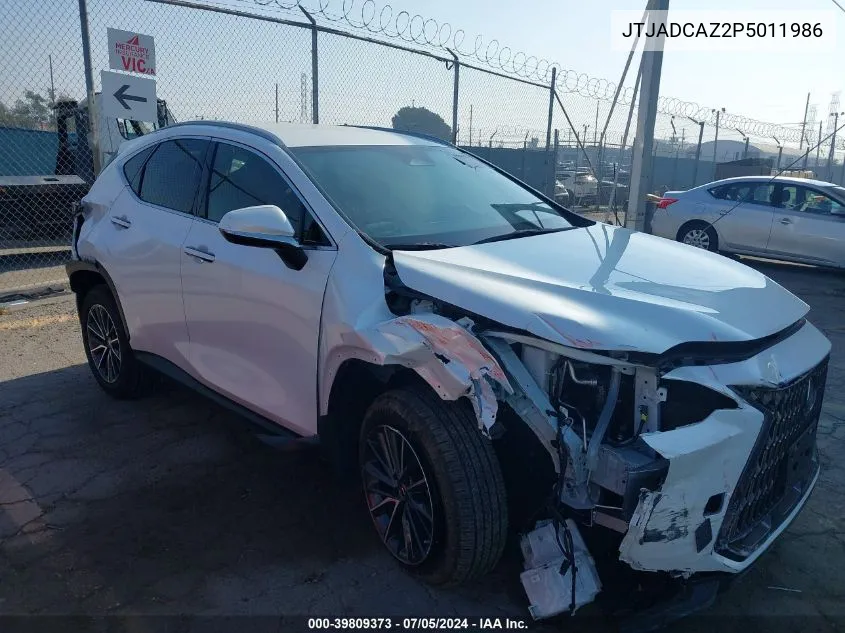 2023 Lexus Nx 250 VIN: JTJADCAZ2P5011986 Lot: 39809373