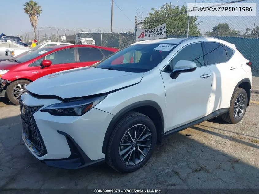 2023 Lexus Nx 250 VIN: JTJADCAZ2P5011986 Lot: 39809373