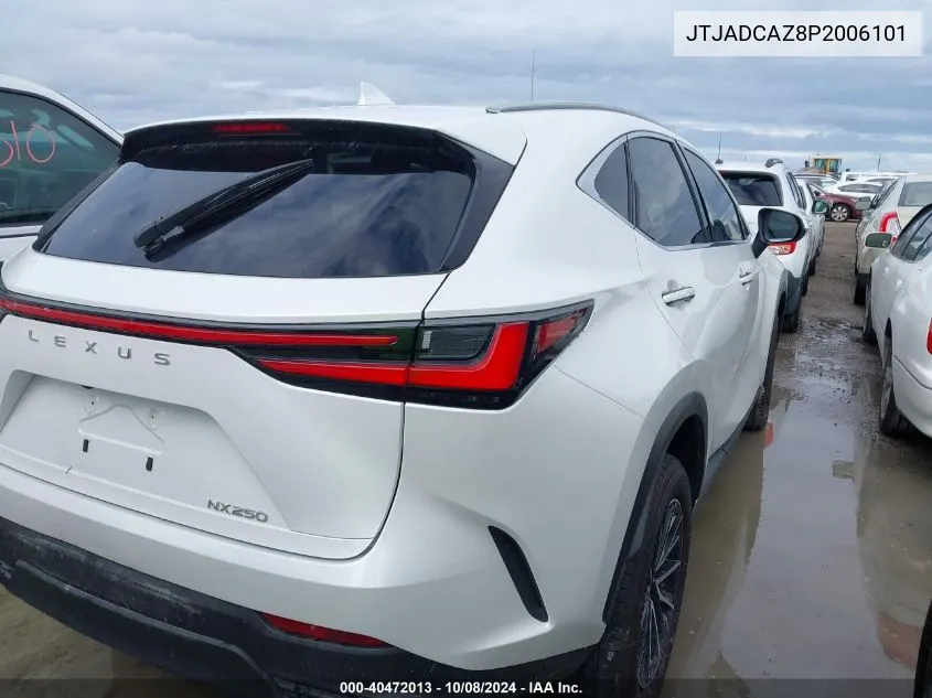 2023 Lexus Nx 250 VIN: JTJADCAZ8P2006101 Lot: 40472013