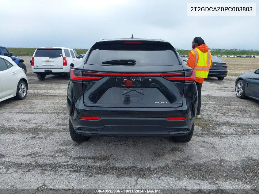 2023 Lexus Nx 250 VIN: 2T2GDCAZ0PC003803 Lot: 40512936