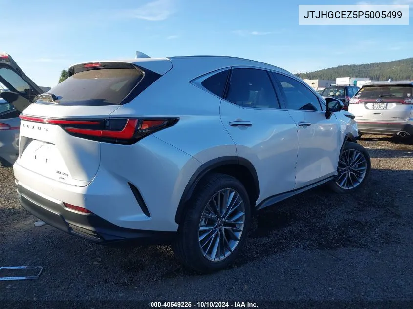 2023 Lexus Nx 350 Luxury VIN: JTJHGCEZ5P5005499 Lot: 40549225