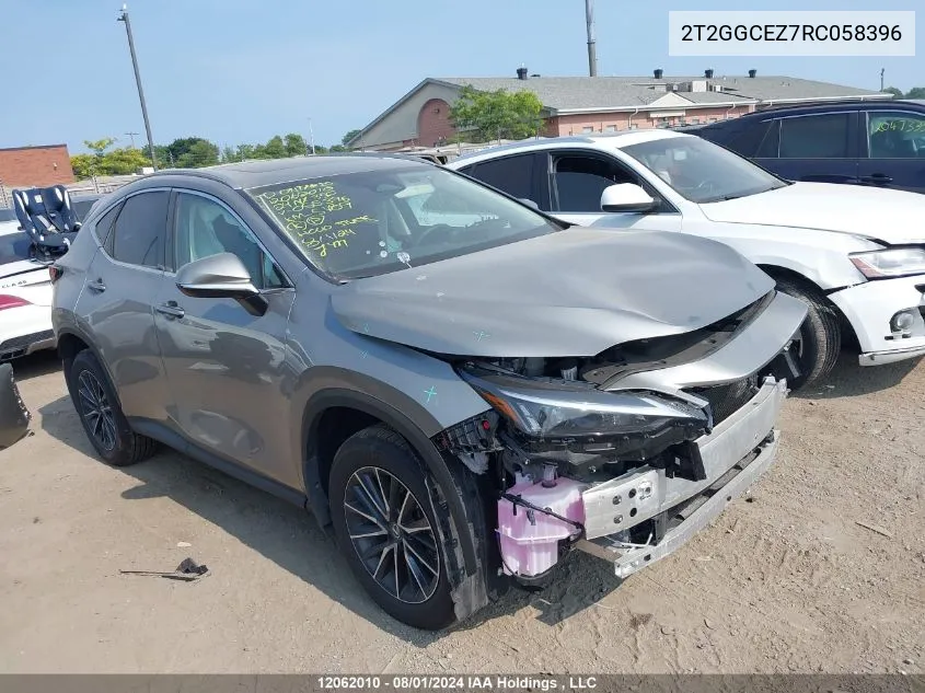 2024 Lexus Nx 350 Premium VIN: 2T2GGCEZ7RC058396 Lot: 12062010