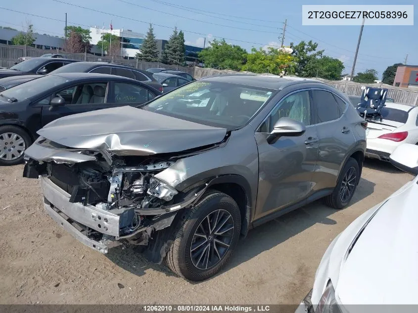 2024 Lexus Nx 350 Premium VIN: 2T2GGCEZ7RC058396 Lot: 12062010