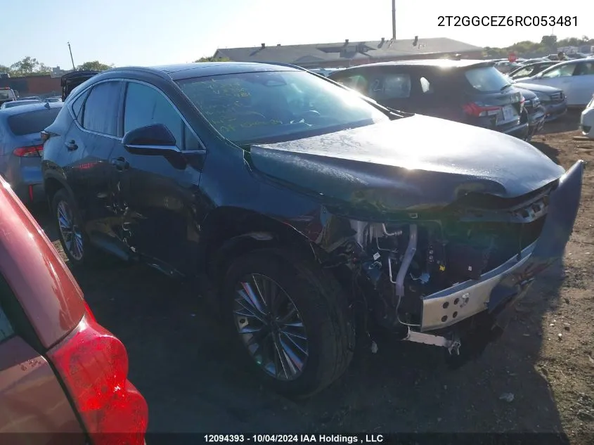 2024 Lexus Nx 350 VIN: 2T2GGCEZ6RC053481 Lot: 12094393