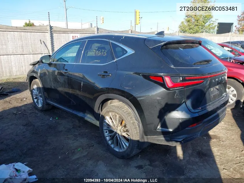 2024 Lexus Nx 350 VIN: 2T2GGCEZ6RC053481 Lot: 12094393