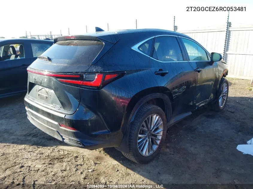 2024 Lexus Nx 350 VIN: 2T2GGCEZ6RC053481 Lot: 12094393