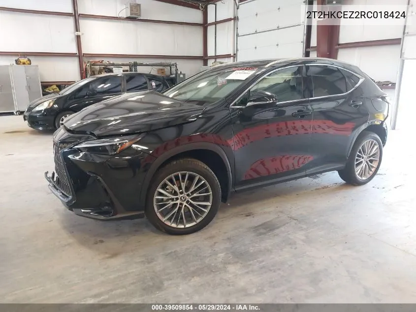 2024 Lexus Nx 350H Luxury VIN: 2T2HKCEZ2RC018424 Lot: 39509854