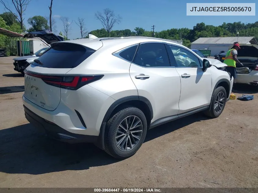 2024 Lexus Nx 350 Base/350 Premium/350 VIN: JTJAGCEZ5R5005670 Lot: 39684447