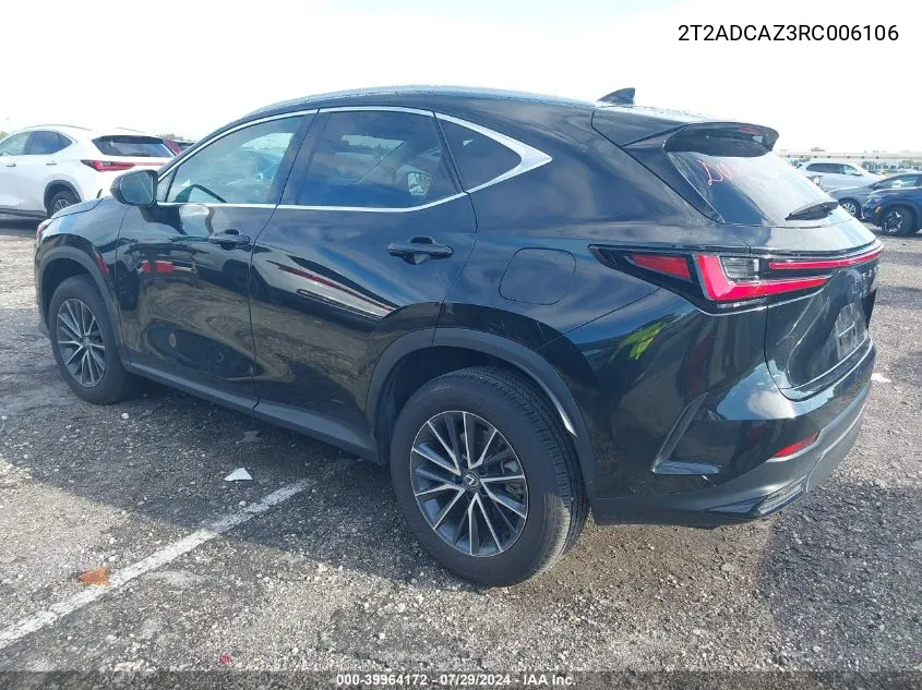 2024 Lexus Nx 250 VIN: 2T2ADCAZ3RC006106 Lot: 39964172