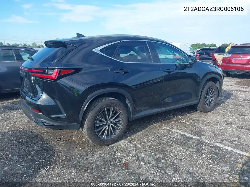 2024 Lexus Nx 250 VIN: 2T2ADCAZ3RC006106 Lot: 39964172