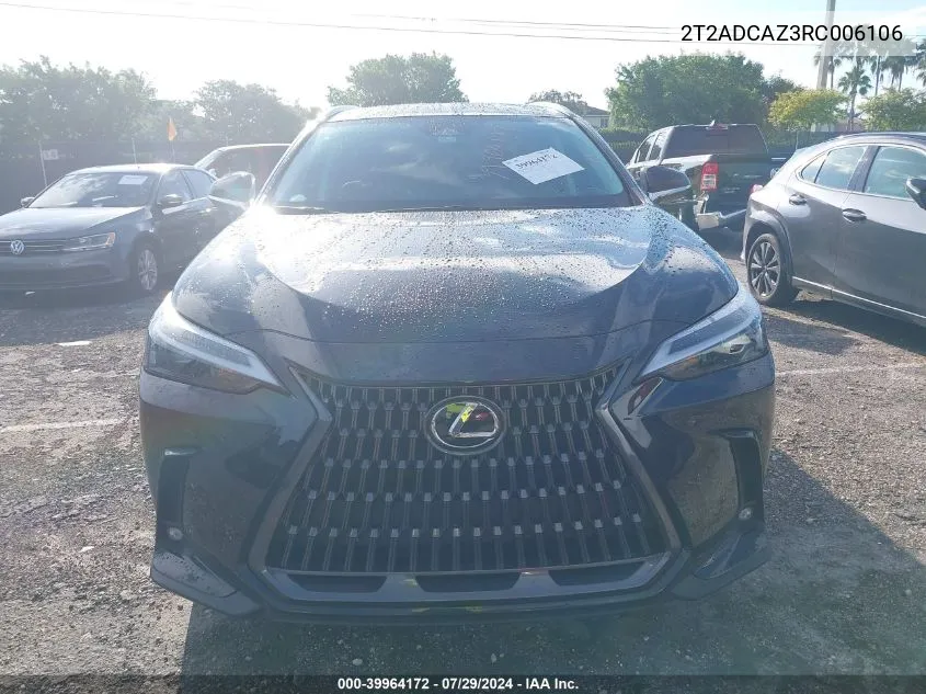 2024 Lexus Nx 250 VIN: 2T2ADCAZ3RC006106 Lot: 39964172