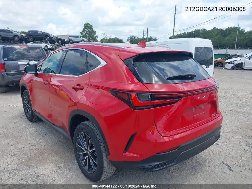 2024 Lexus Nx 250 Premium VIN: 2T2GDCAZ1RC006308 Lot: 40144122