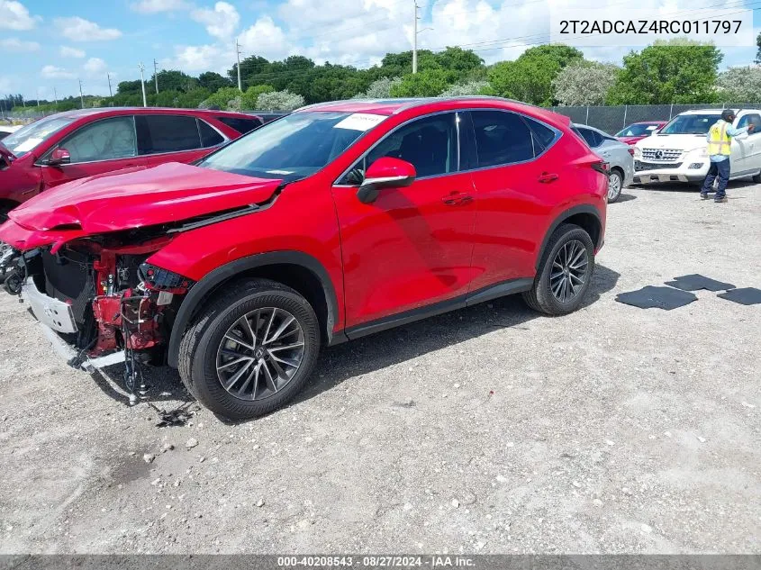 2024 Lexus Nx Nx 250 VIN: 2T2ADCAZ4RC011797 Lot: 40208543