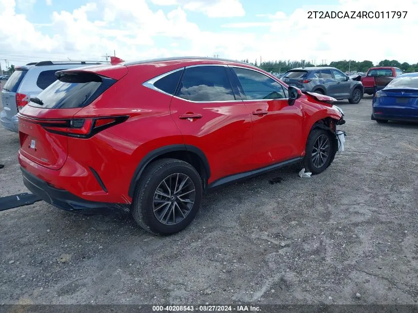 2024 Lexus Nx Nx 250 VIN: 2T2ADCAZ4RC011797 Lot: 40208543