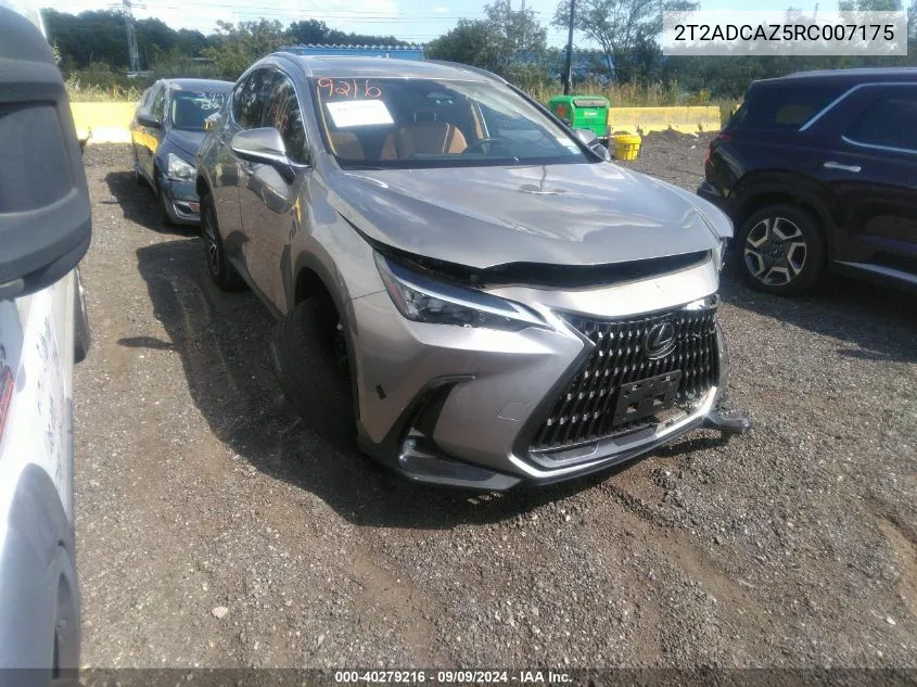 2024 Lexus Nx 250 VIN: 2T2ADCAZ5RC007175 Lot: 40279216