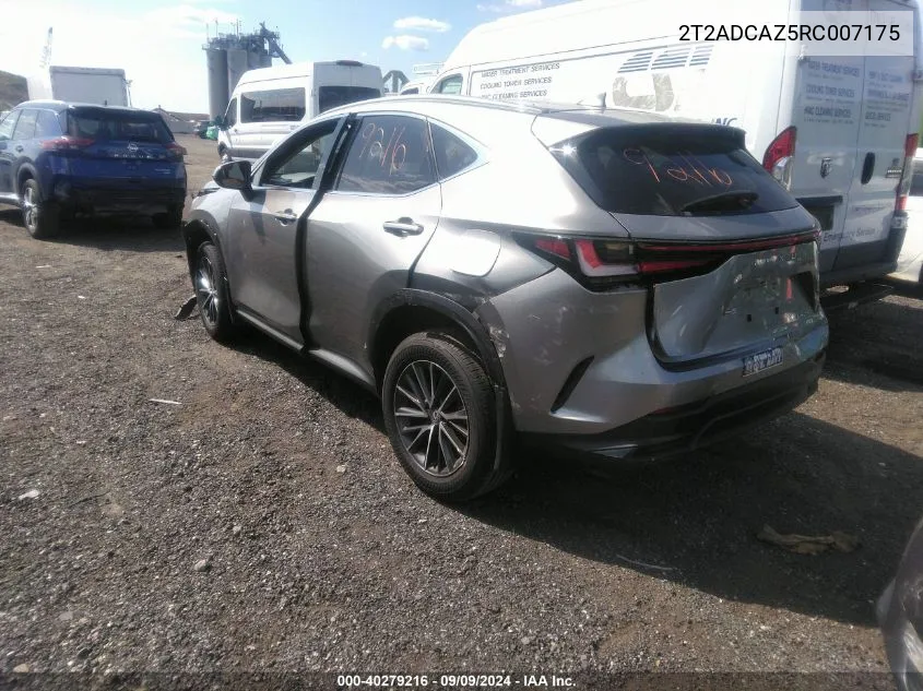 2024 Lexus Nx 250 VIN: 2T2ADCAZ5RC007175 Lot: 40279216