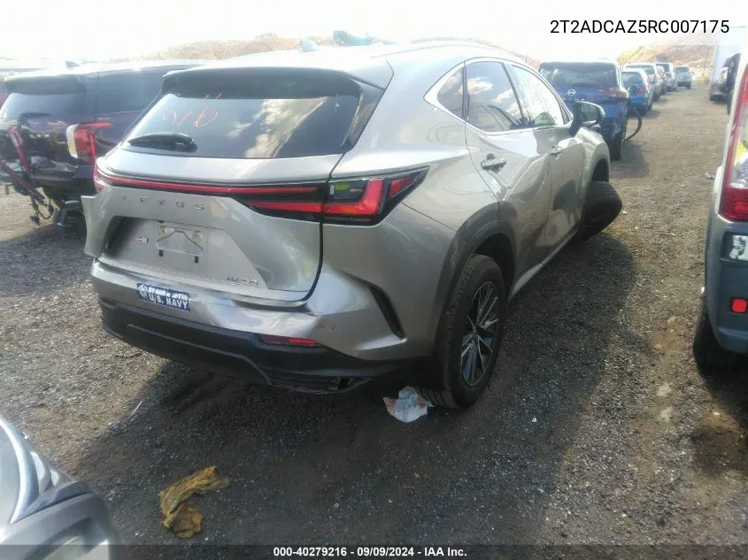 2024 Lexus Nx 250 VIN: 2T2ADCAZ5RC007175 Lot: 40279216