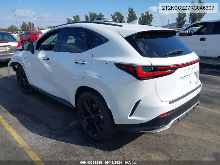 2024 Lexus Nx 350 F Sport Handling VIN: 2T2KGCEZ7RC046307 Lot: 40359249