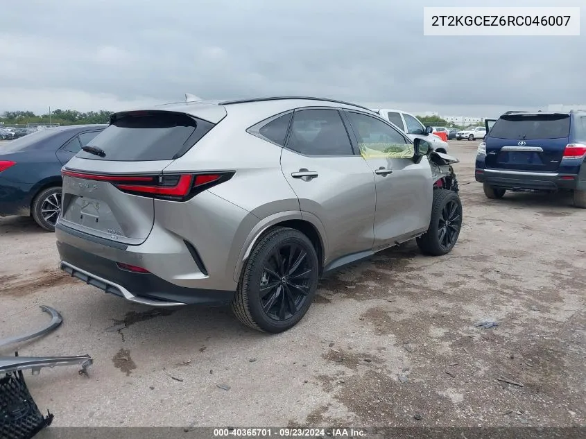 2024 Lexus Nx 350 F Sport Handling VIN: 2T2KGCEZ6RC046007 Lot: 40365701