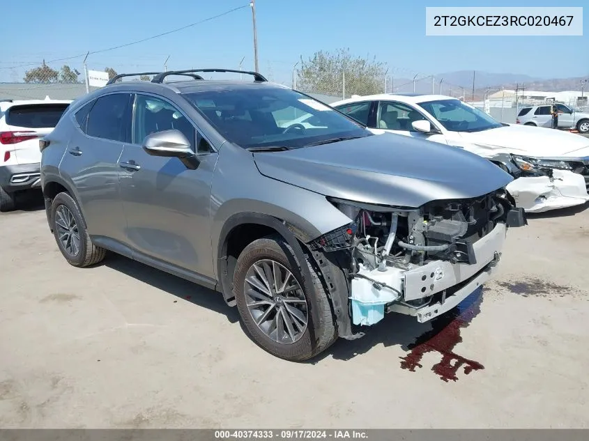 2024 Lexus Nx 350H Premium VIN: 2T2GKCEZ3RC020467 Lot: 40374333