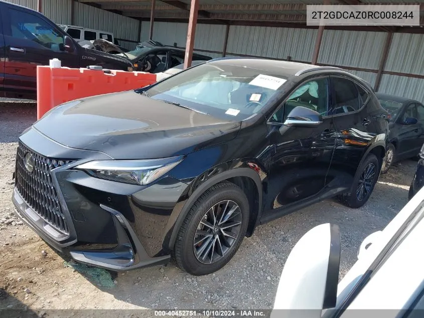 2024 Lexus Nx 250 Premium VIN: 2T2GDCAZ0RC008244 Lot: 40452751