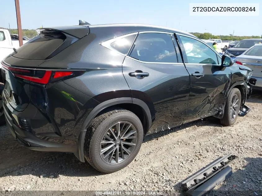 2024 Lexus Nx 250 Premium VIN: 2T2GDCAZ0RC008244 Lot: 40452751