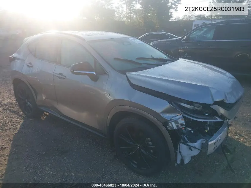 2024 Lexus Nx 350 F Sport Handling VIN: 2T2KGCEZ5RC031983 Lot: 40466823