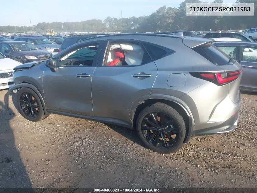 2024 Lexus Nx 350 F Sport Handling VIN: 2T2KGCEZ5RC031983 Lot: 40466823