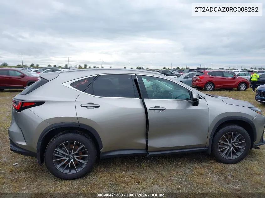 2024 Lexus Nx 250 250 Base/250 Premium VIN: 2T2ADCAZ0RC008282 Lot: 40471369