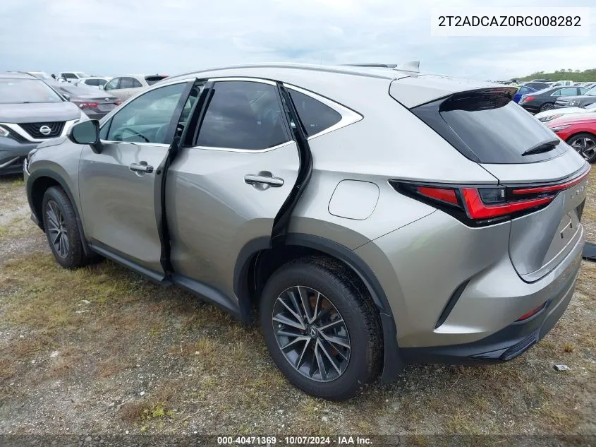 2024 Lexus Nx 250 250 Base/250 Premium VIN: 2T2ADCAZ0RC008282 Lot: 40471369