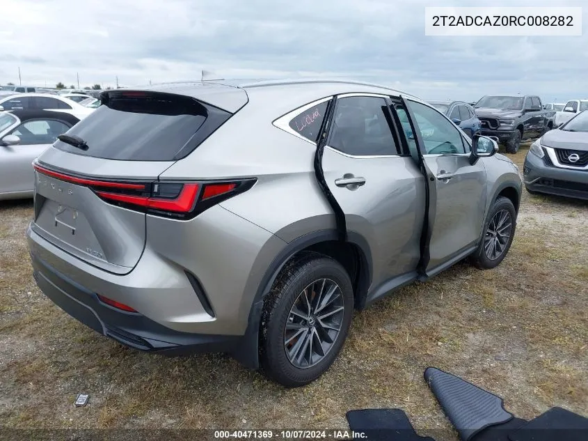 2024 Lexus Nx 250 250 Base/250 Premium VIN: 2T2ADCAZ0RC008282 Lot: 40471369