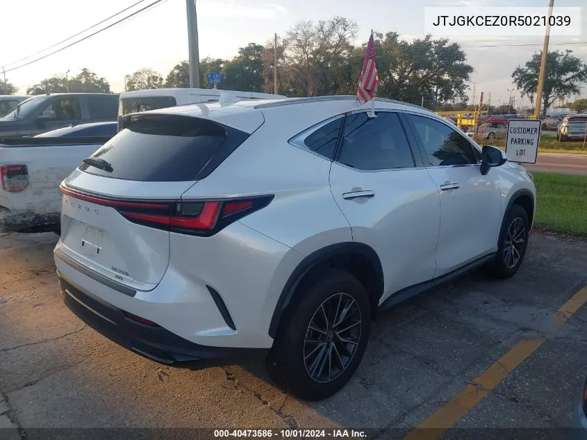 2024 Lexus Nx 350H Premium VIN: JTJGKCEZ0R5021039 Lot: 40473586