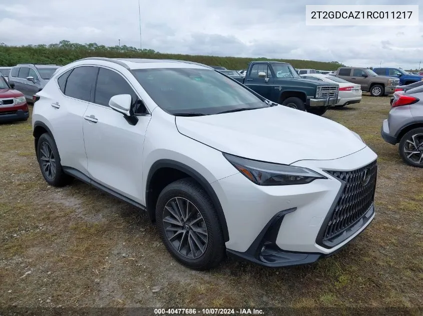 2024 Lexus Nx 250 Premium VIN: 2T2GDCAZ1RC011217 Lot: 40477686