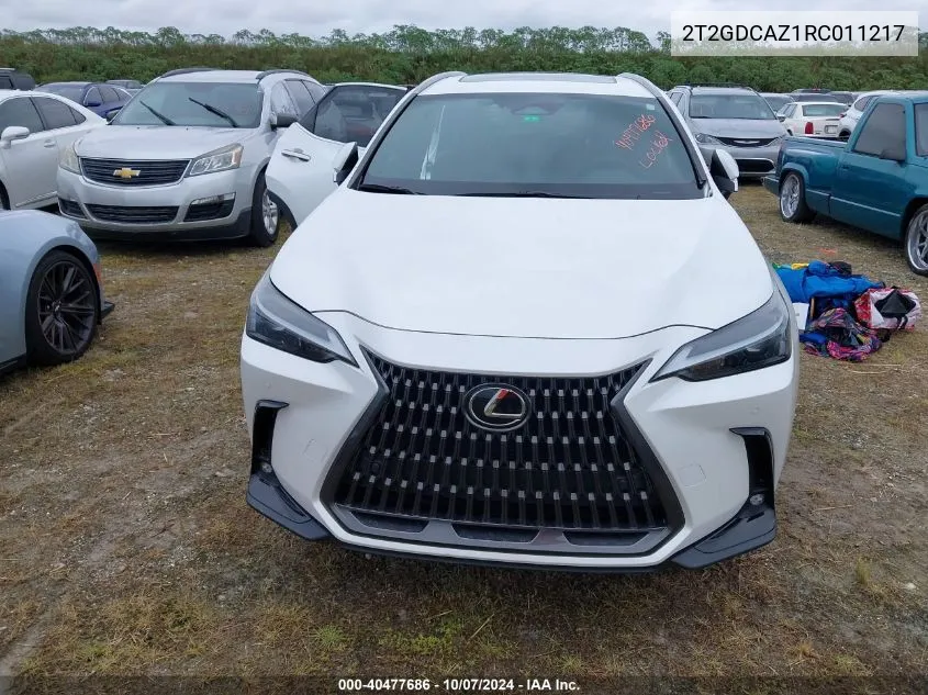 2024 Lexus Nx 250 Premium VIN: 2T2GDCAZ1RC011217 Lot: 40477686