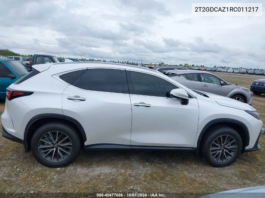 2024 Lexus Nx 250 Premium VIN: 2T2GDCAZ1RC011217 Lot: 40477686