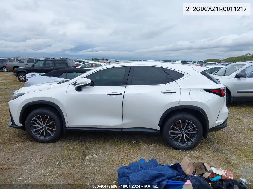 2024 Lexus Nx 250 Premium VIN: 2T2GDCAZ1RC011217 Lot: 40477686