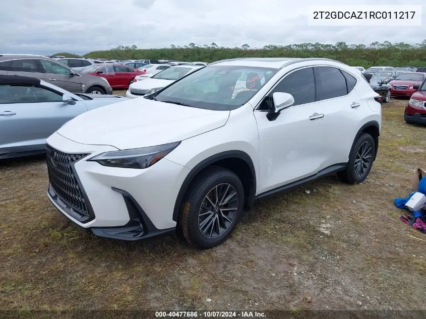 2024 Lexus Nx 250 Premium VIN: 2T2GDCAZ1RC011217 Lot: 40477686