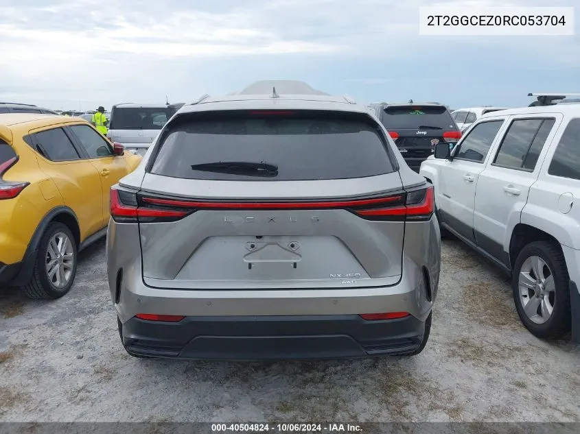 2024 Lexus Nx 350 Premium VIN: 2T2GGCEZ0RC053704 Lot: 40504824