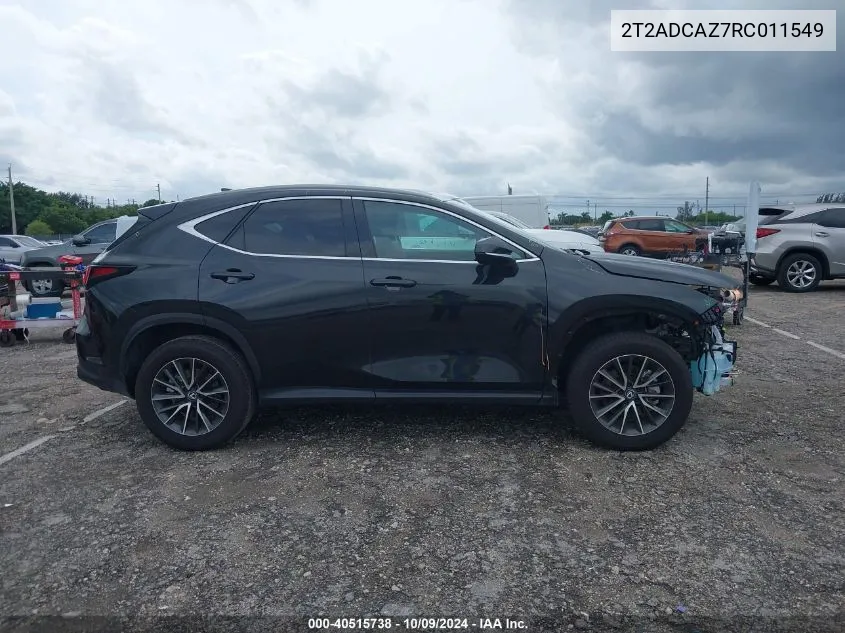 2024 Lexus Nx 250 VIN: 2T2ADCAZ7RC011549 Lot: 40515738