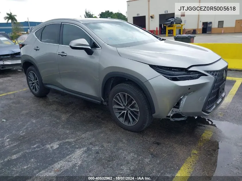 2024 Lexus Nx 350 Premium VIN: JTJGGCEZ0R5005618 Lot: 40532962