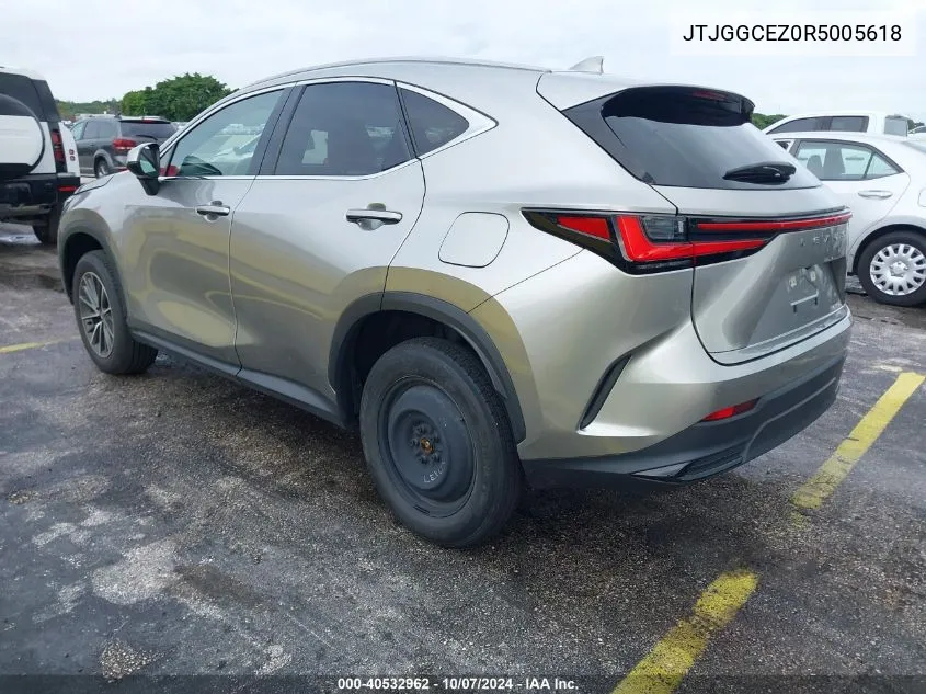 2024 Lexus Nx 350 Premium VIN: JTJGGCEZ0R5005618 Lot: 40532962