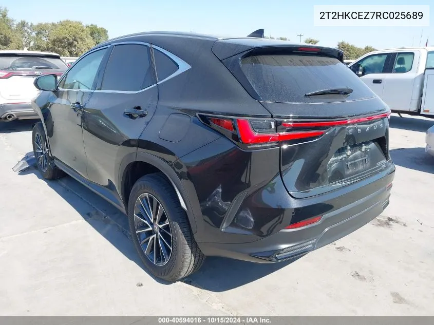 2024 Lexus Nx 350H Luxury VIN: 2T2HKCEZ7RC025689 Lot: 40594016