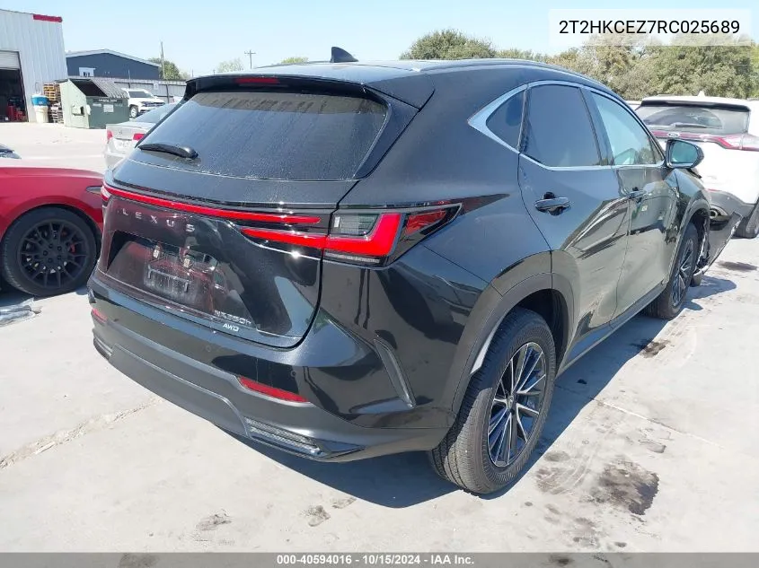 2024 Lexus Nx 350H Luxury VIN: 2T2HKCEZ7RC025689 Lot: 40594016