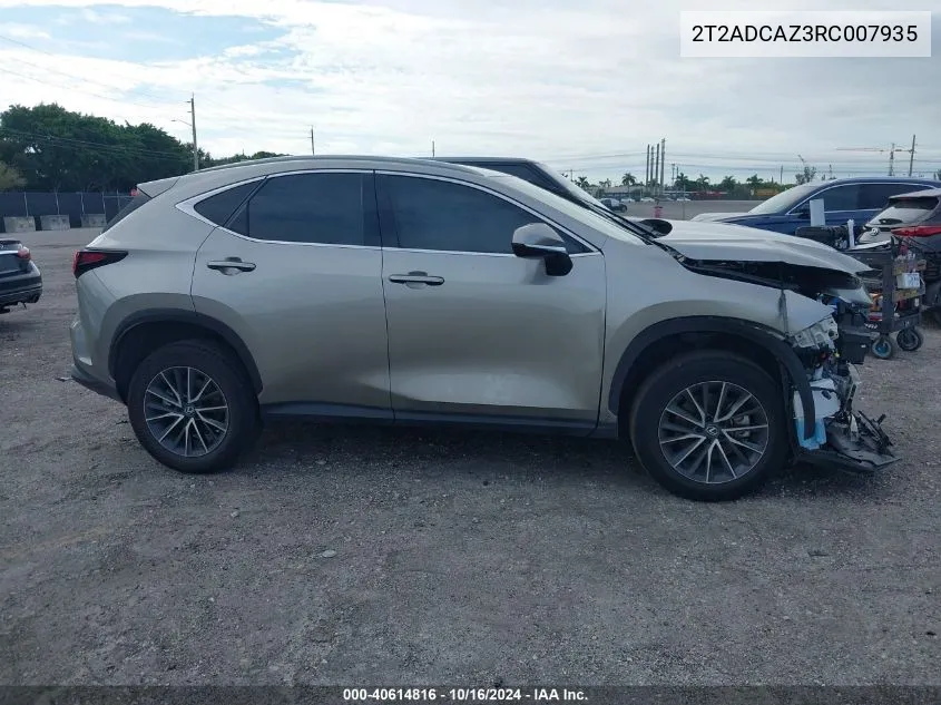 2024 Lexus Nx 250 VIN: 2T2ADCAZ3RC007935 Lot: 40614816