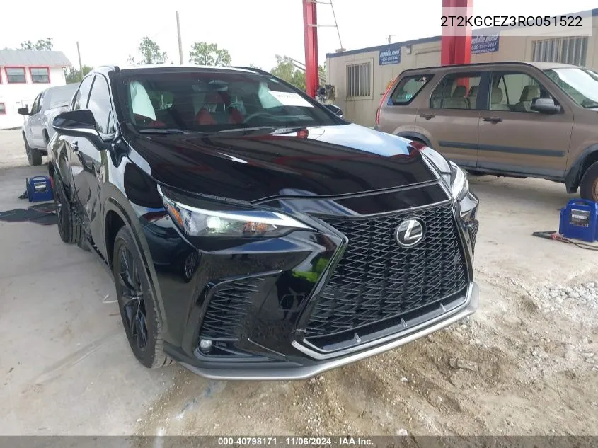 2024 Lexus Nx 350 F Sport Handling VIN: 2T2KGCEZ3RC051522 Lot: 40798171