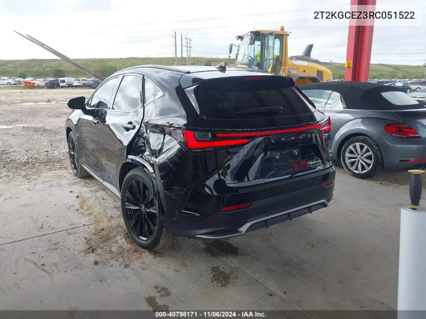 2024 Lexus Nx 350 F Sport Handling VIN: 2T2KGCEZ3RC051522 Lot: 40798171